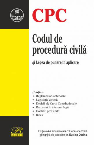 Codul de procedura civila si Legea de punere in aplicare |