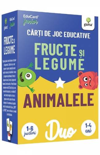 Fructe si legume Animalele Carti de joc educative