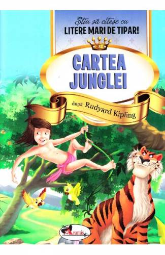 Cartea Junglei - Stiu sa citesc cu litere mari de tipar