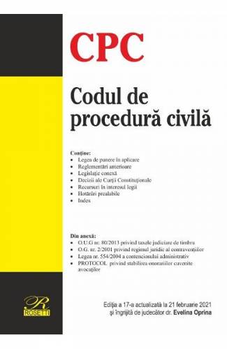 Codul de procedura civila Actualizat 21 februarie 2021