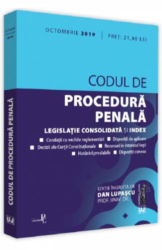 Codul de procedura penala: Octombrie 2019