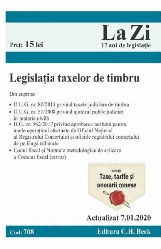 Legislatia taxelor de timbru Act 7012020