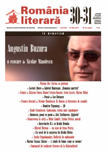 Revista Romania Literara Nr 30-31/2017 |